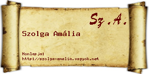 Szolga Amália névjegykártya