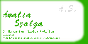 amalia szolga business card